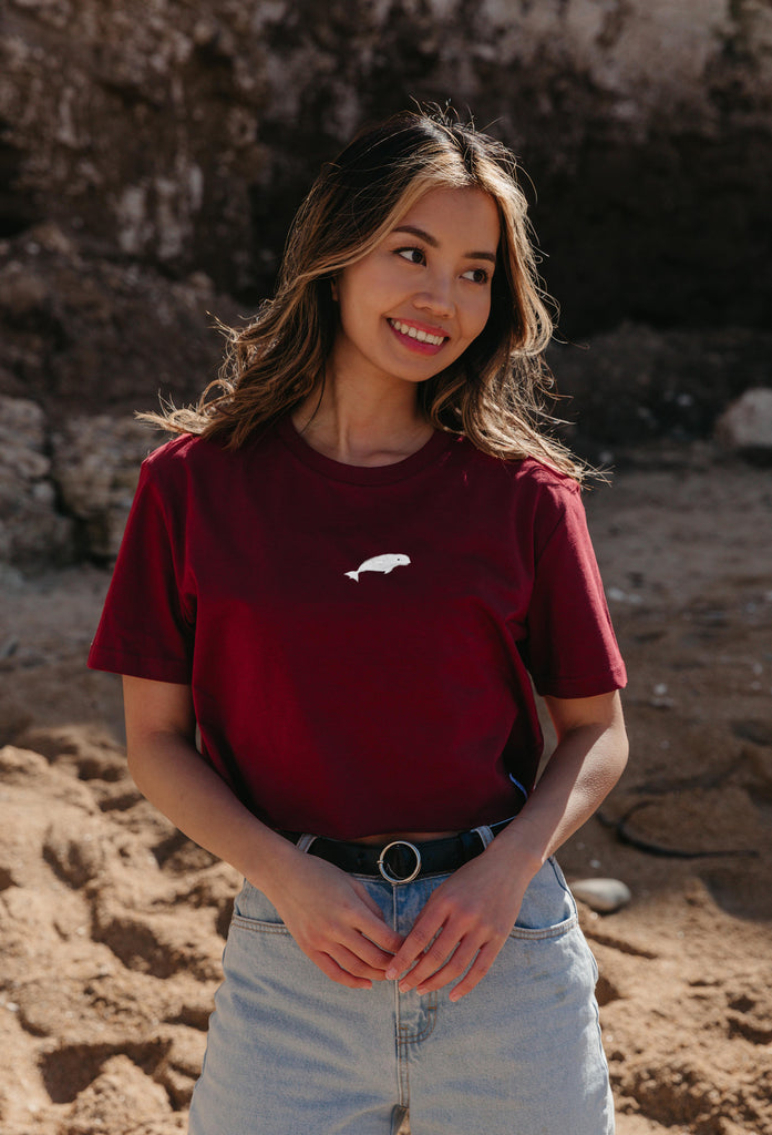beluga womens cropped t-shirt Big Wild Thought
