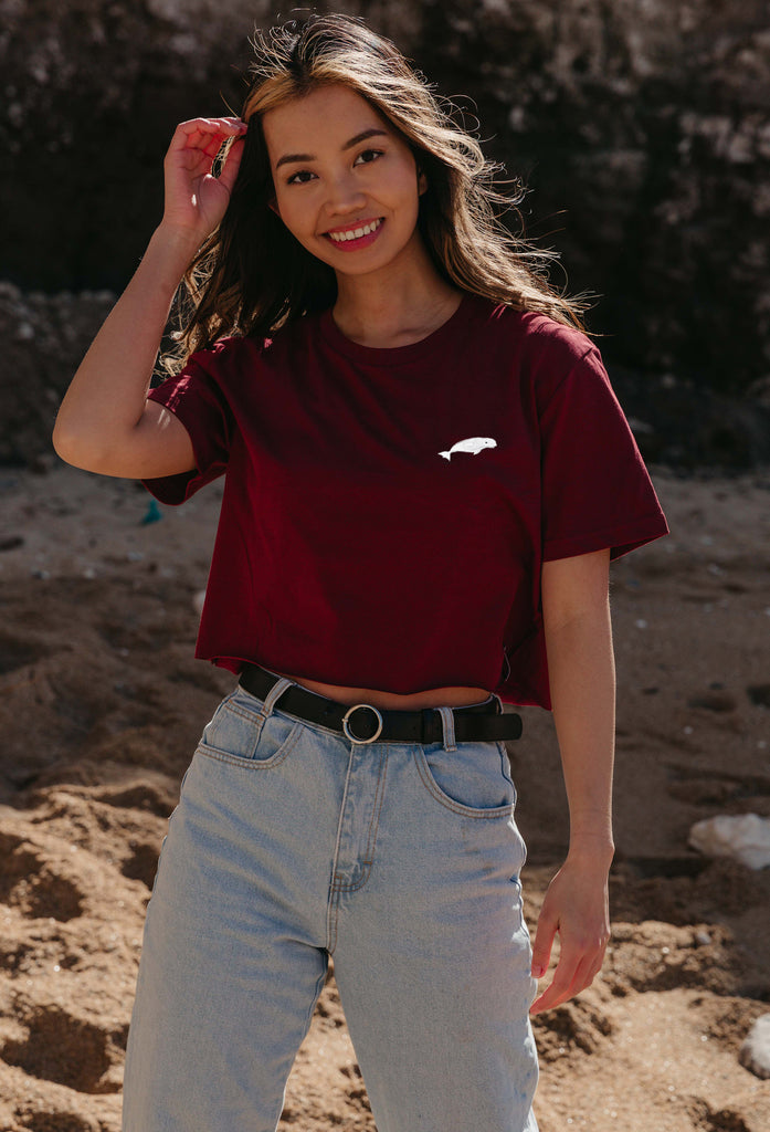 beluga womens cropped t-shirt Big Wild Thought