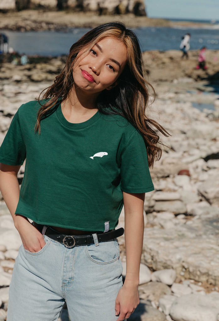 beluga womens cropped t-shirt Big Wild Thought