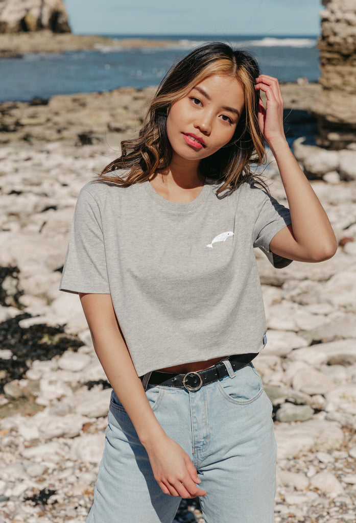 beluga womens cropped t-shirt Big Wild Thought