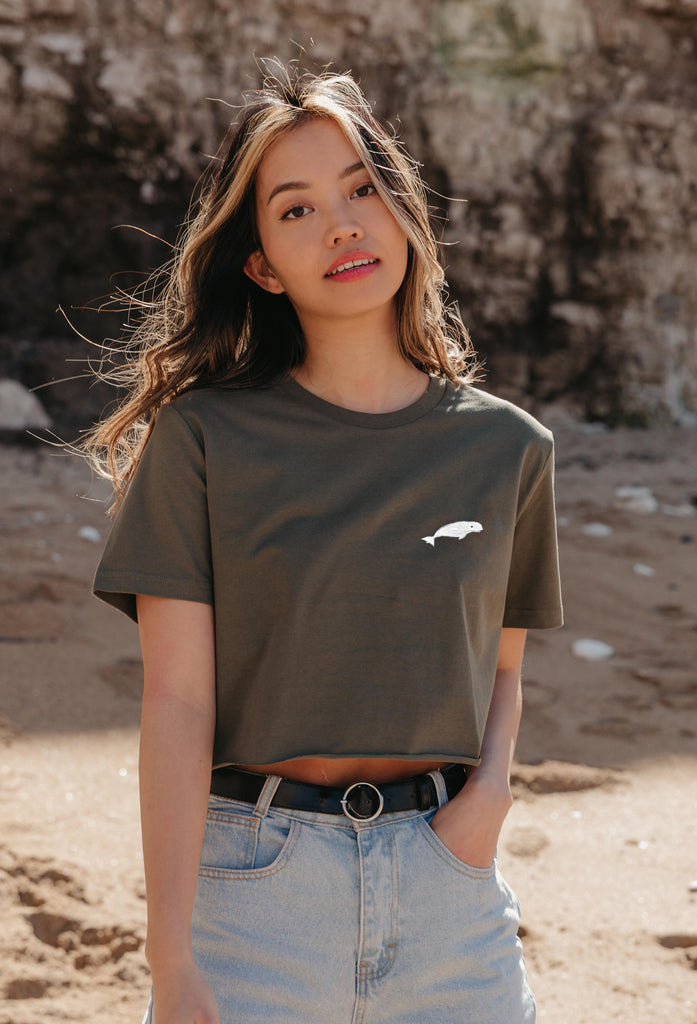 beluga womens cropped t-shirt Big Wild Thought