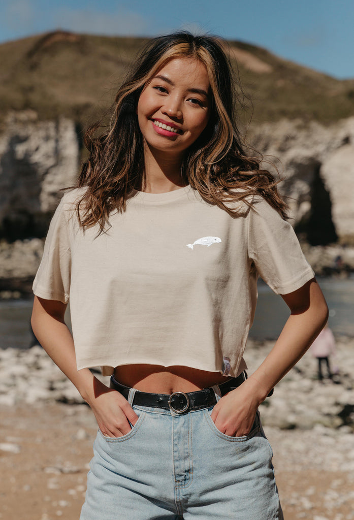 beluga womens cropped t-shirt Big Wild Thought