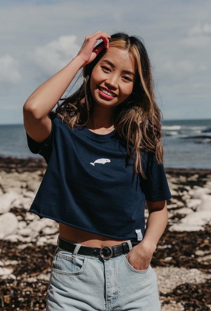 beluga womens cropped t-shirt Big Wild Thought
