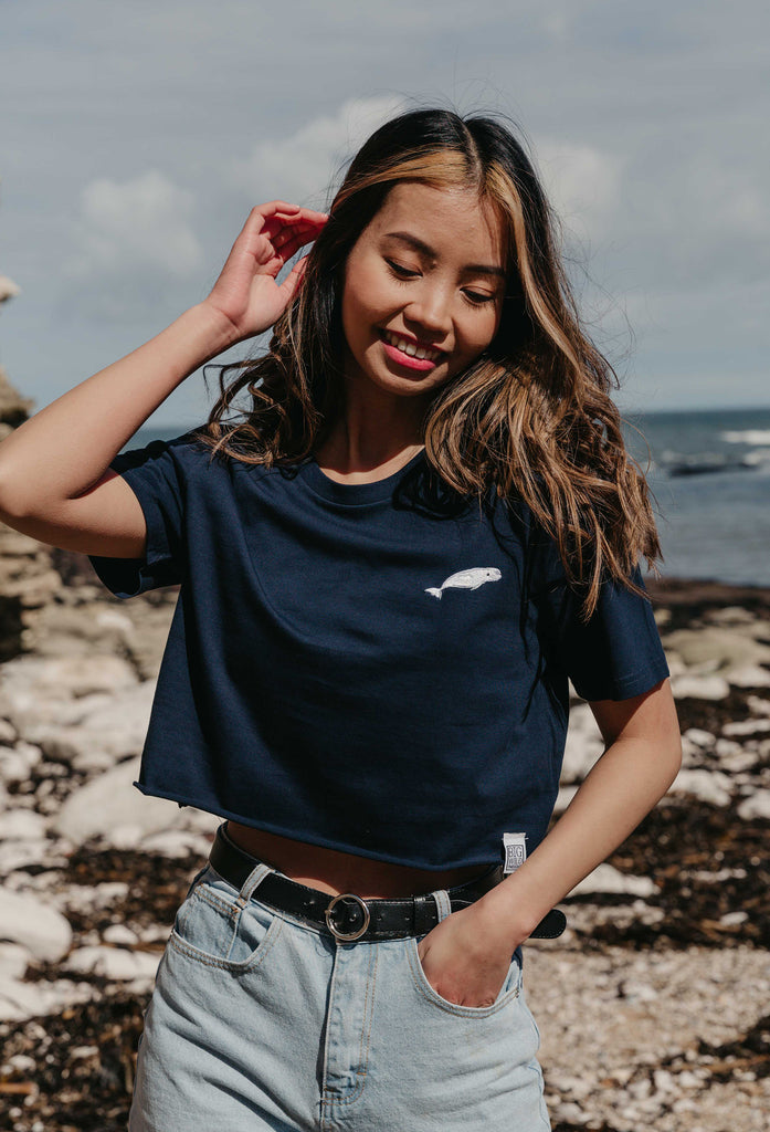 beluga womens cropped t-shirt Big Wild Thought