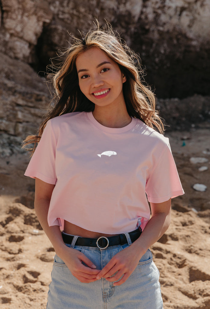 beluga womens cropped t-shirt Big Wild Thought