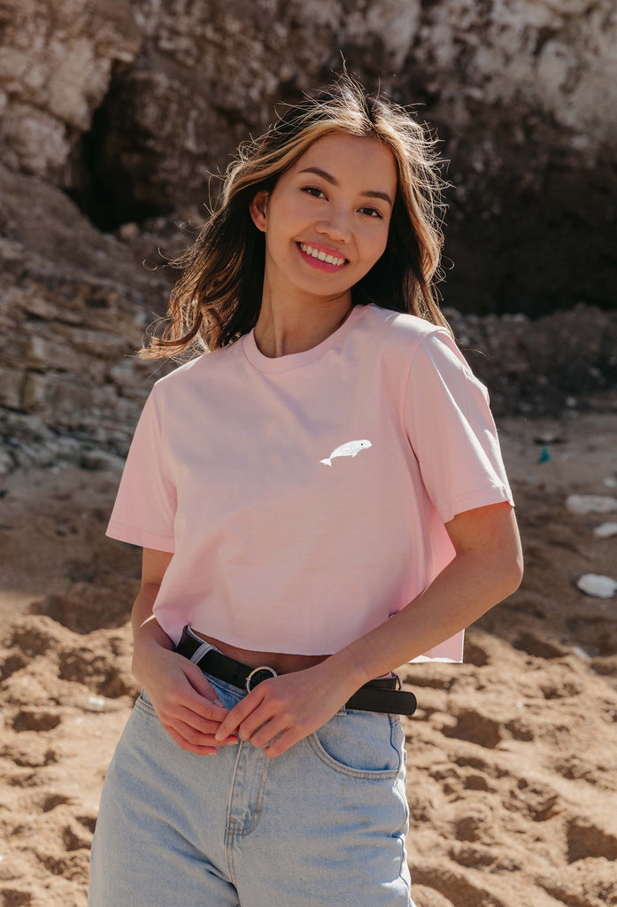 beluga womens cropped t-shirt Big Wild Thought