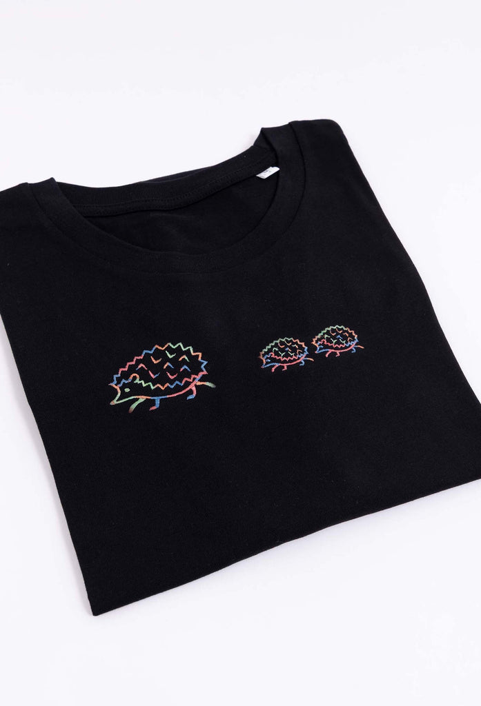 family of hedgehogs unisex cropped t-shirt Big Wild Thought
