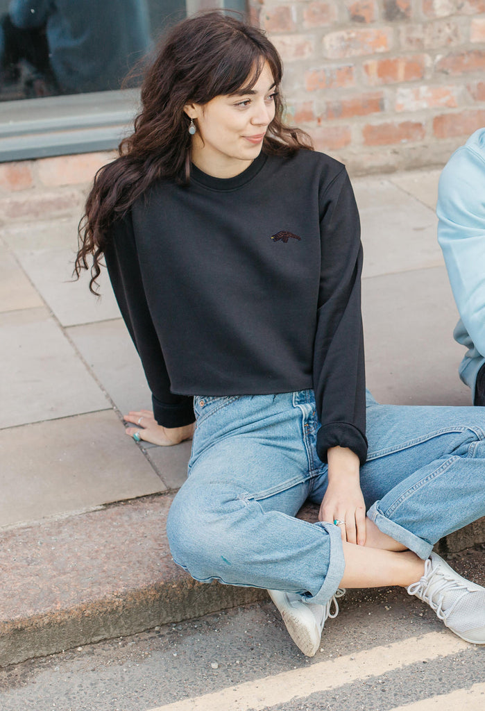 pangolin womens cropped sweatshirt Big Wild Thought