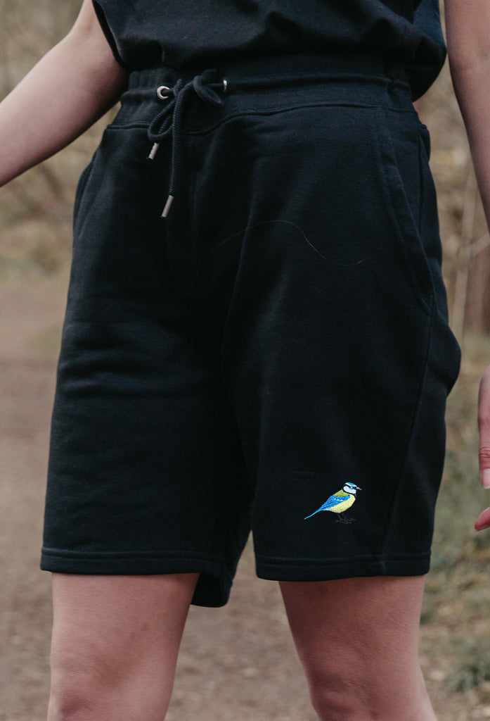 blue tit womens sweat shorts Big Wild Thought