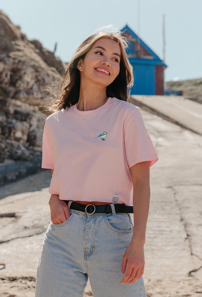 blue tit womens cropped t-shirt Big Wild Thought