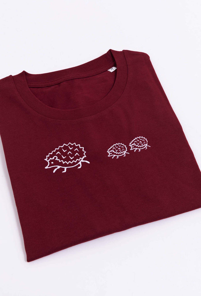 family of hedgehogs unisex cropped t-shirt Big Wild Thought