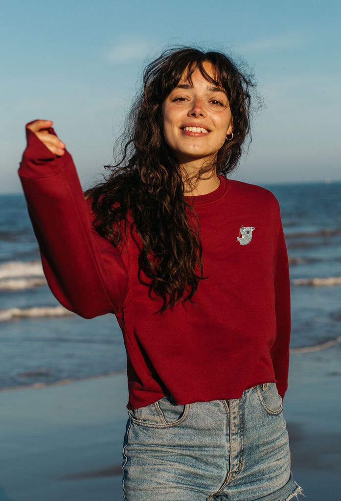 koala bear womens cropped sweatshirt Big Wild Thought