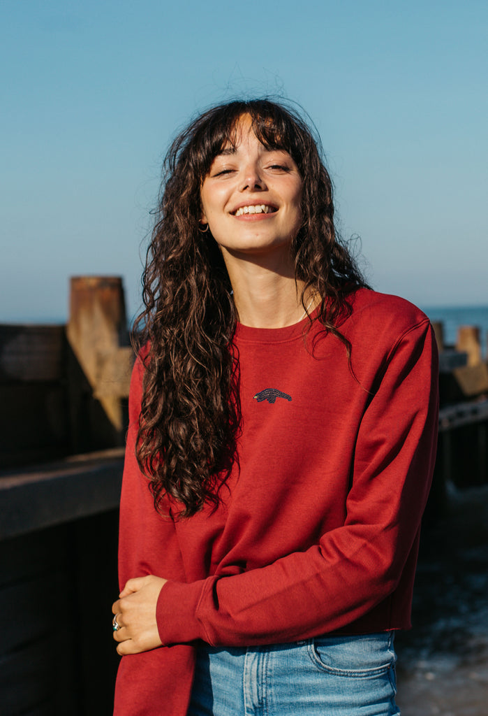 pangolin womens cropped sweatshirt Big Wild Thought