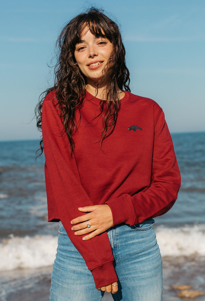 pangolin womens cropped sweatshirt Big Wild Thought