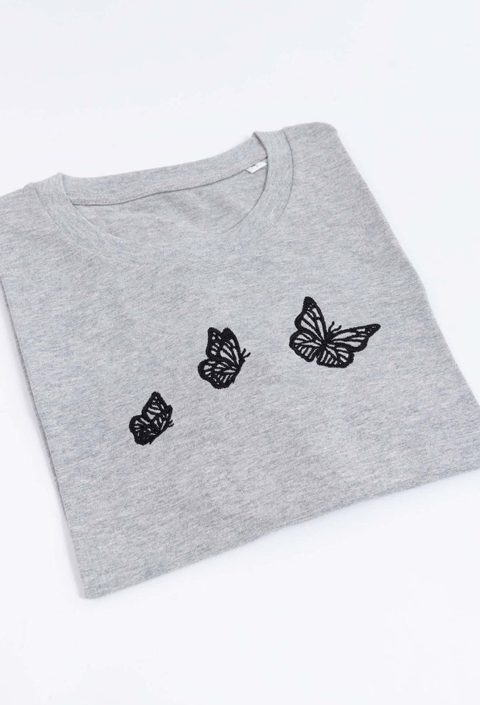 family of butterflies unisex cropped t-shirt Big Wild Thought