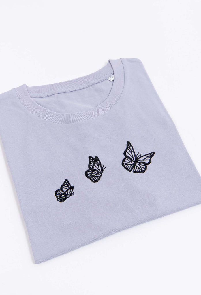 family of butterflies unisex cropped t-shirt Big Wild Thought