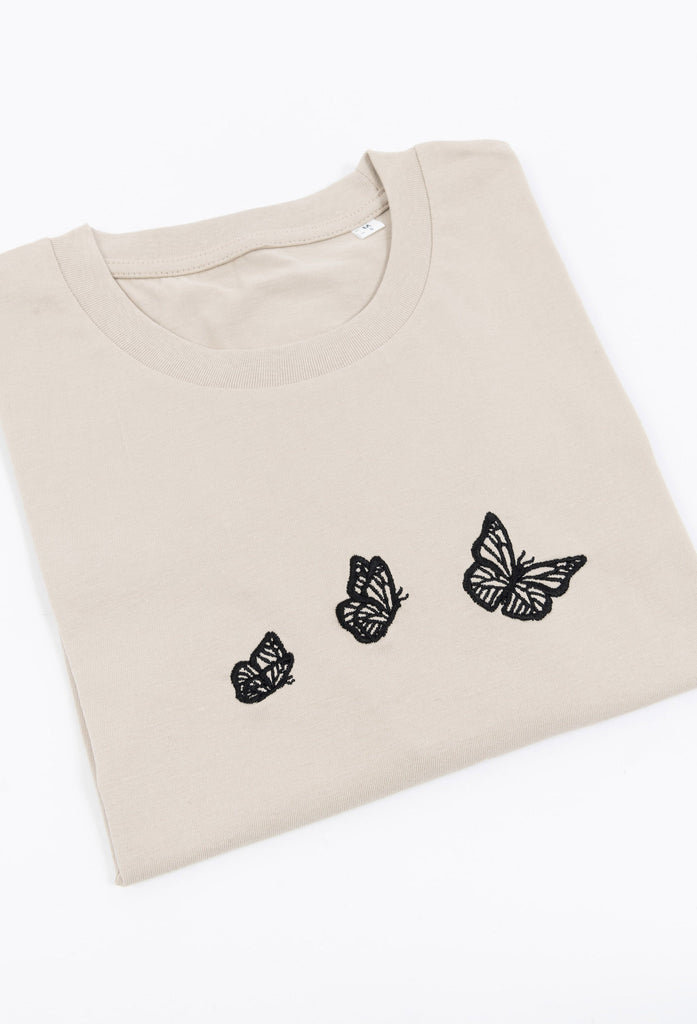 family of butterflies unisex cropped t-shirt Big Wild Thought