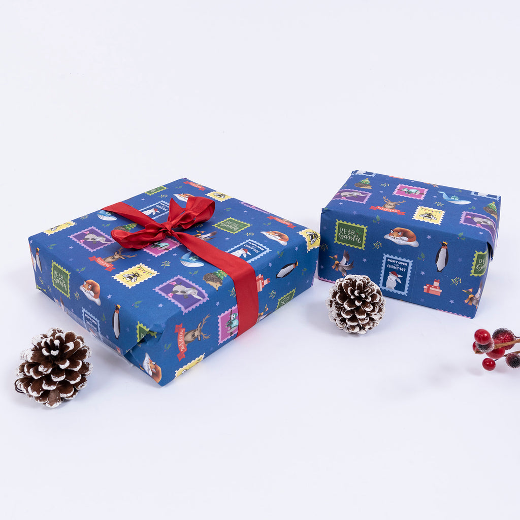 christmas animal wrapping paper 2 pack Big Wild Thought