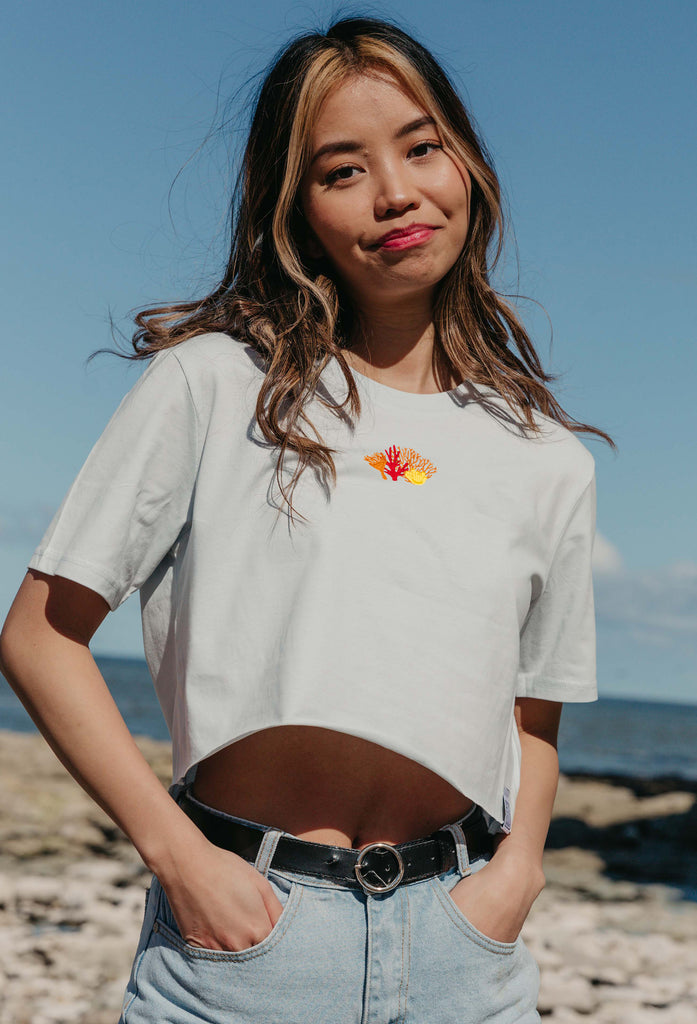 coral reef womens cropped t-shirt Big Wild Thought