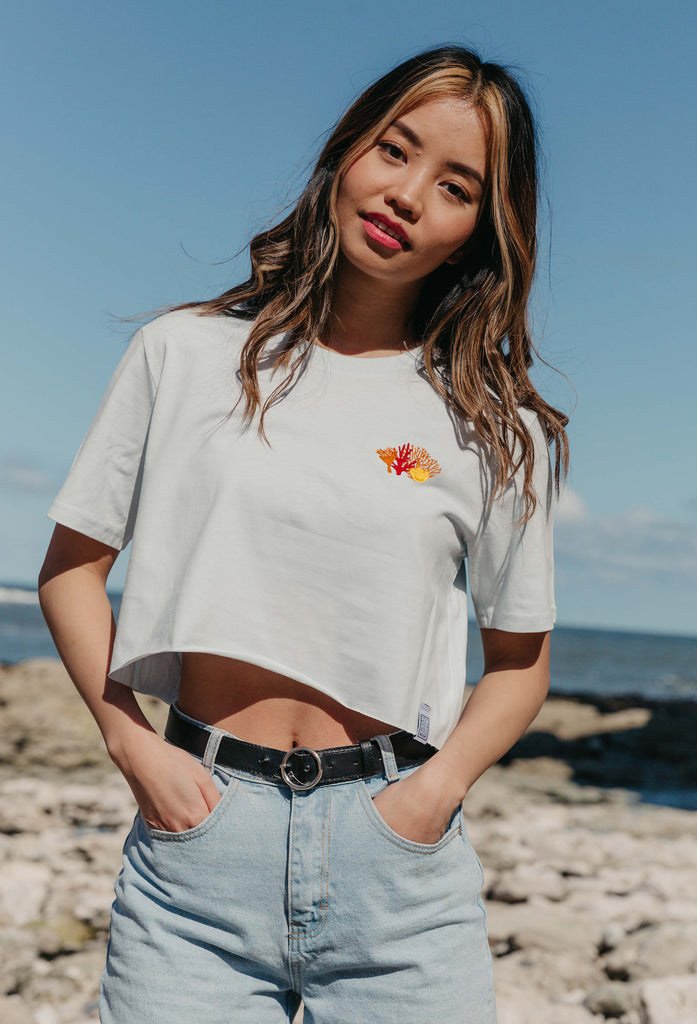 coral reef womens cropped t-shirt Big Wild Thought
