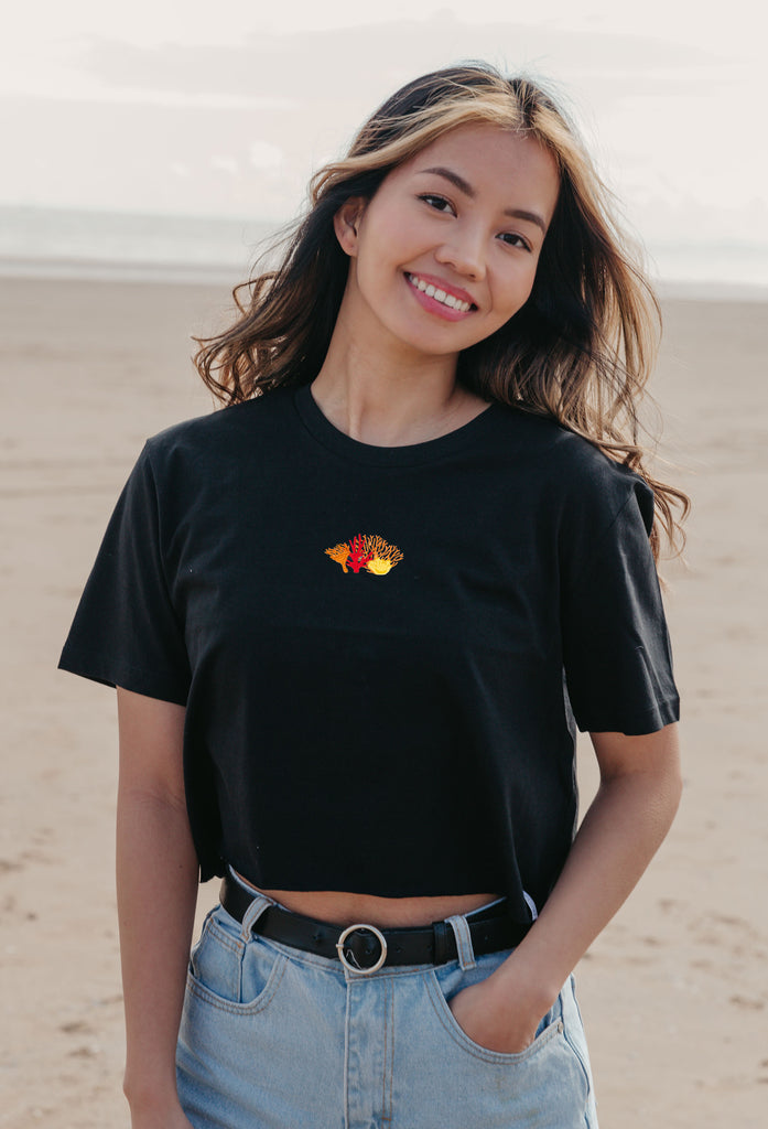 coral reef womens cropped t-shirt Big Wild Thought