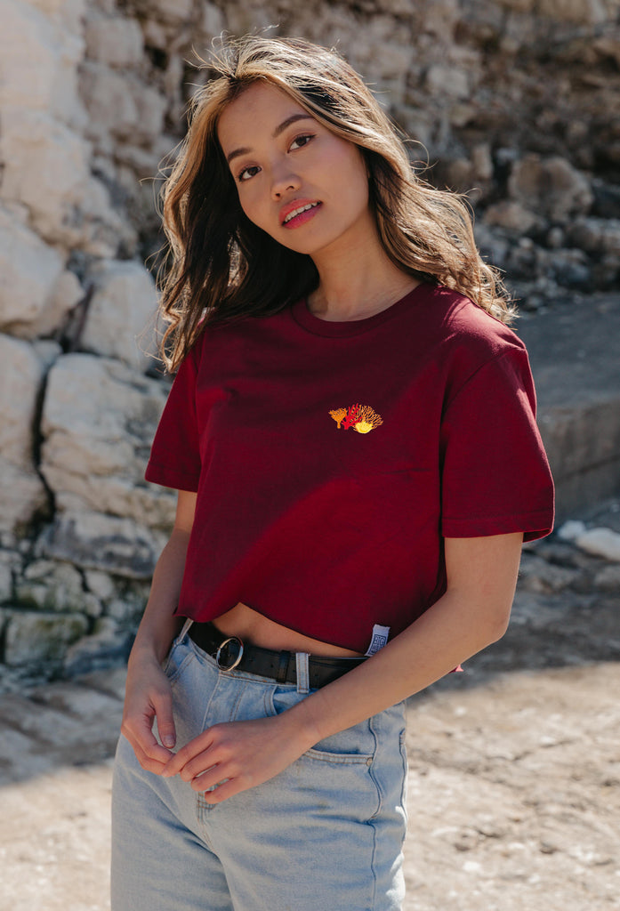 coral reef womens cropped t-shirt Big Wild Thought