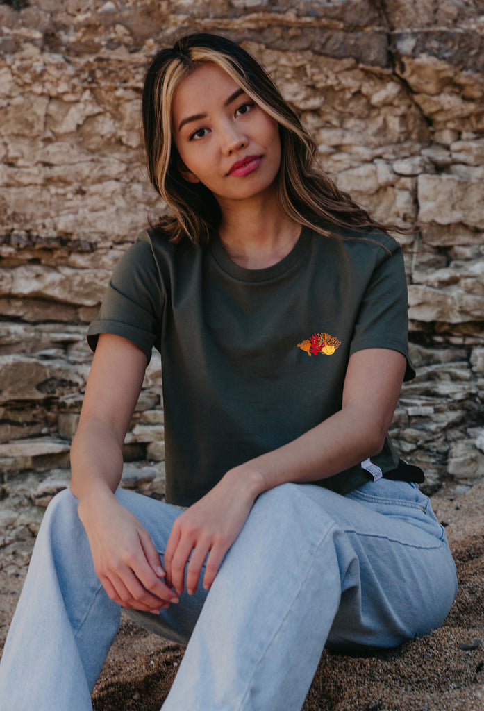 coral reef womens cropped t-shirt Big Wild Thought