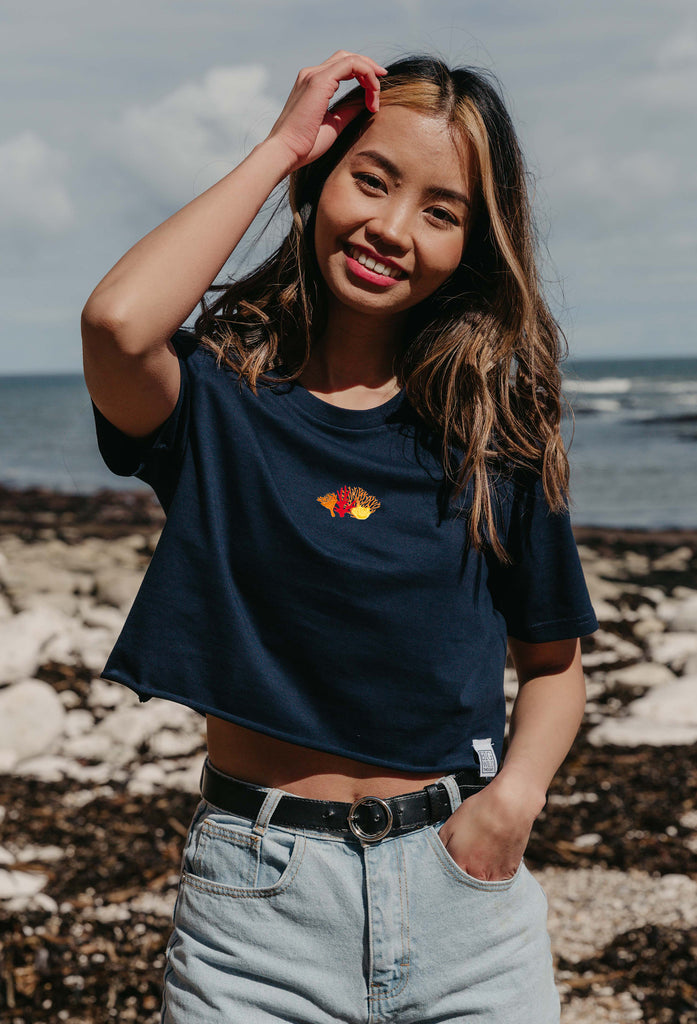 coral reef womens cropped t-shirt Big Wild Thought