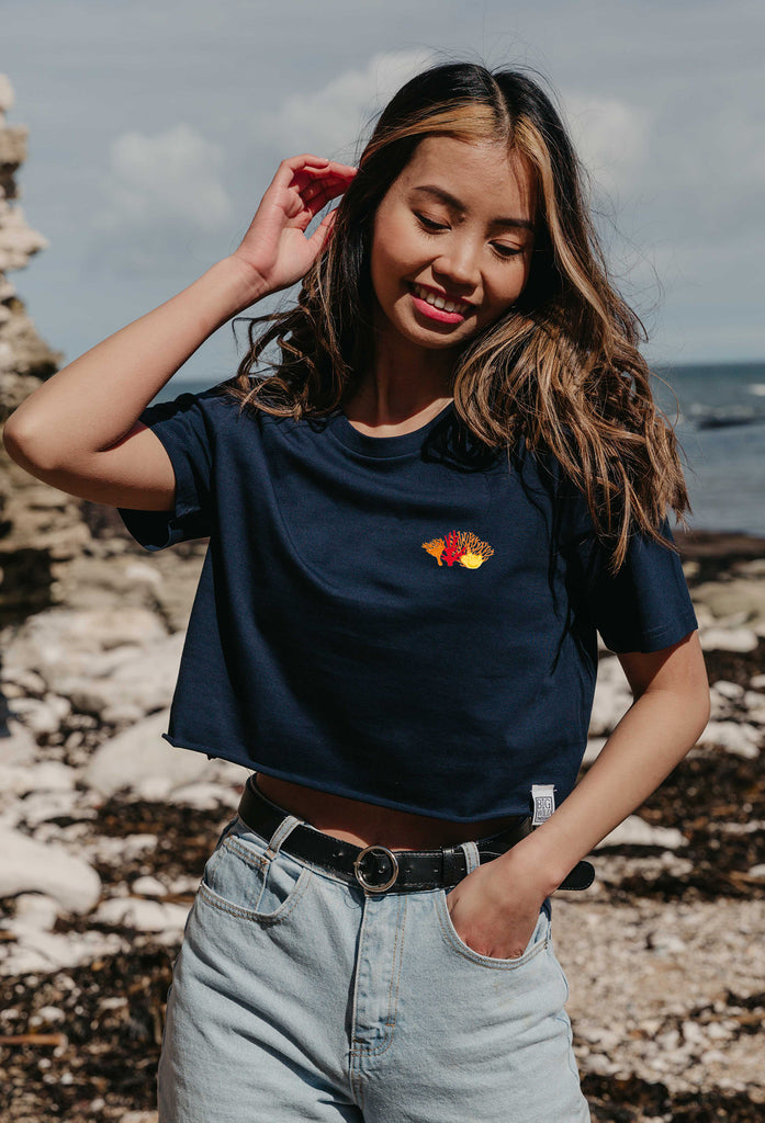 coral reef womens cropped t-shirt Big Wild Thought