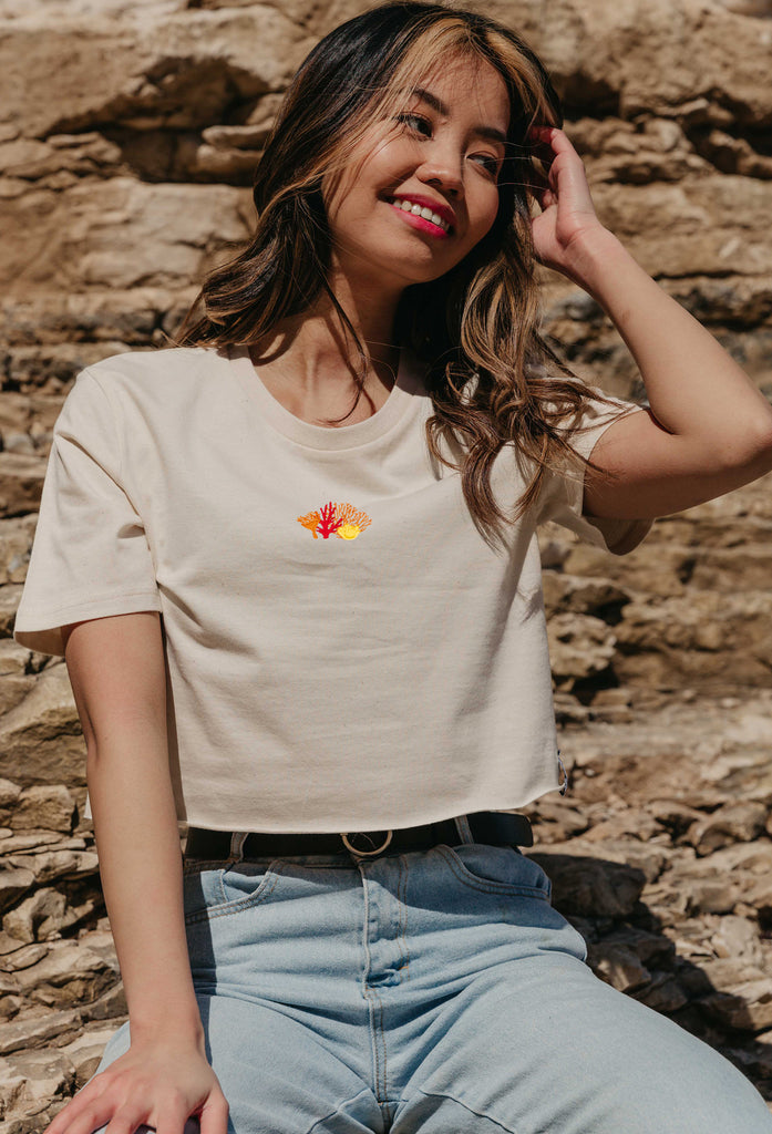 coral reef womens cropped t-shirt Big Wild Thought