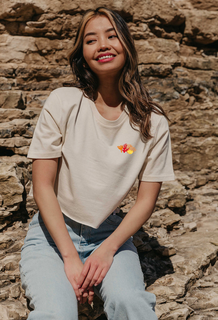 coral reef womens cropped t-shirt Big Wild Thought