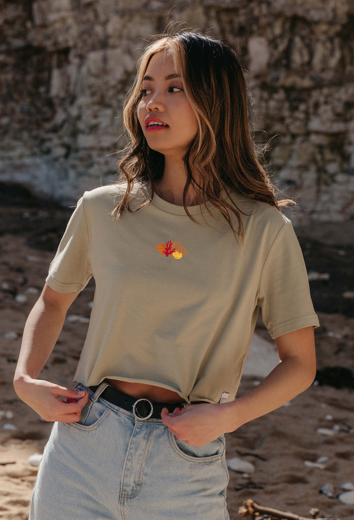 coral reef womens cropped t-shirt Big Wild Thought