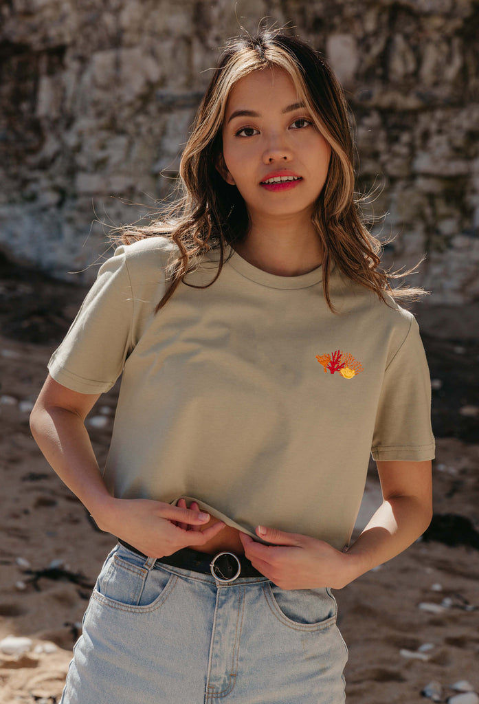 coral reef womens cropped t-shirt Big Wild Thought