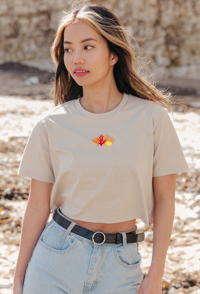 coral reef womens cropped t-shirt Big Wild Thought