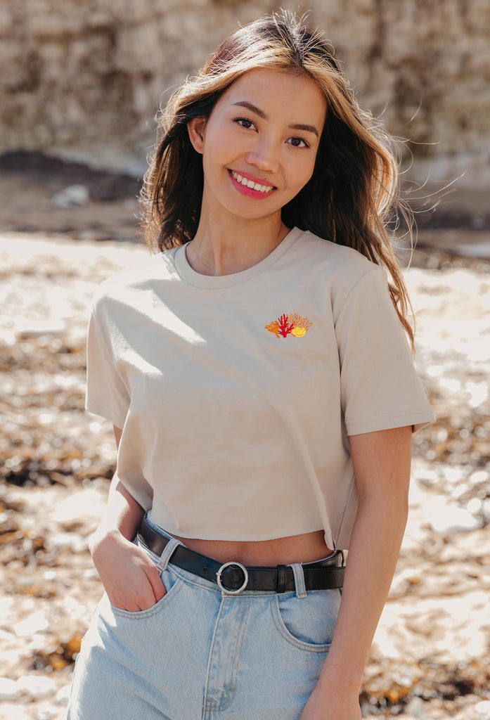 coral reef womens cropped t-shirt Big Wild Thought