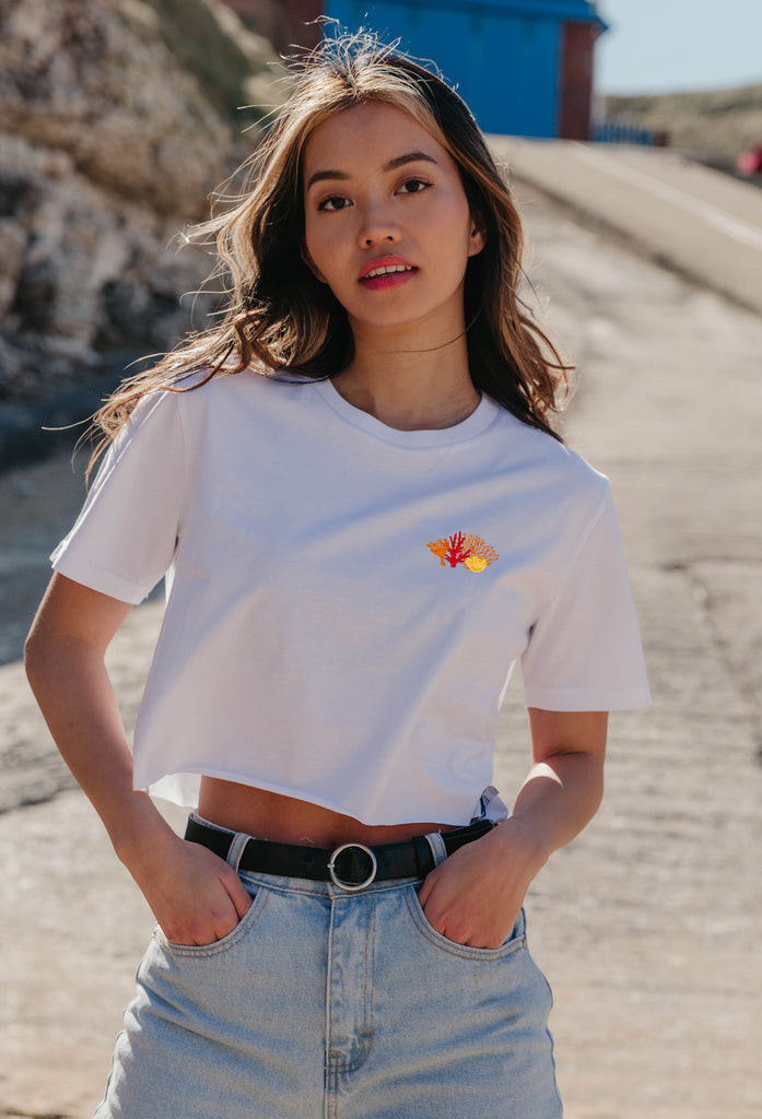 coral reef womens cropped t-shirt Big Wild Thought