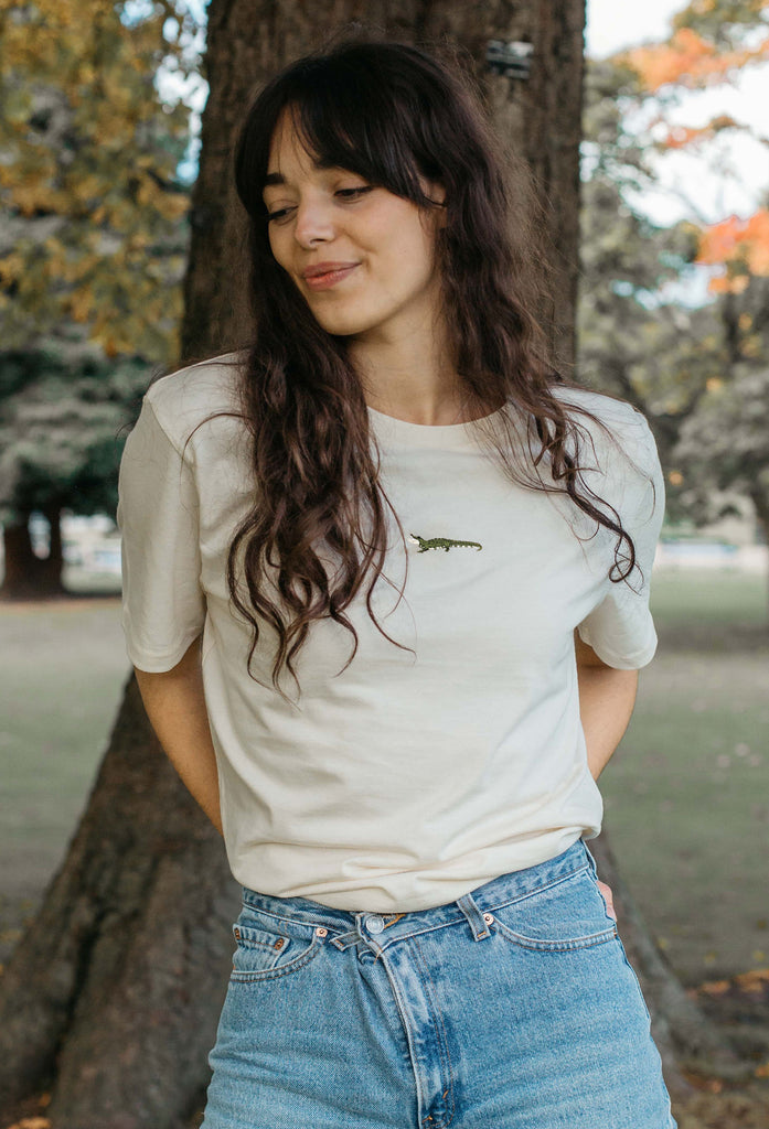crocodile womens t-shirt Big Wild Thought