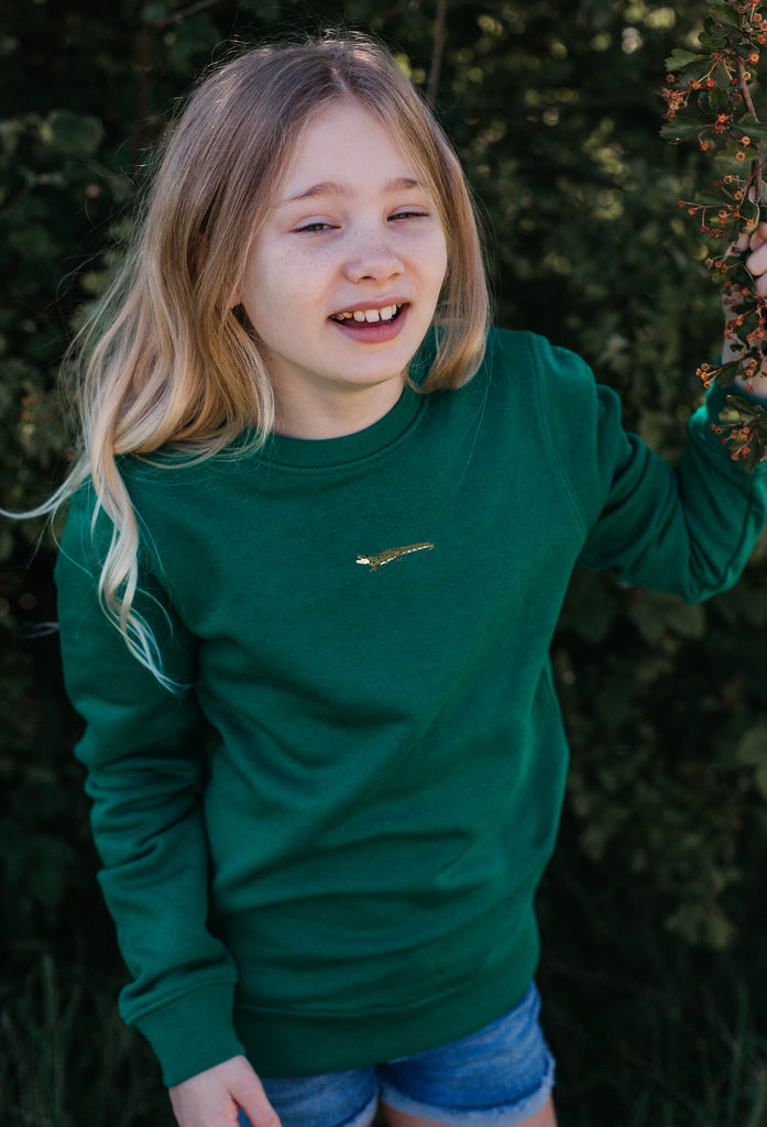 crocodile childrens sweatshirt Big Wild Thought