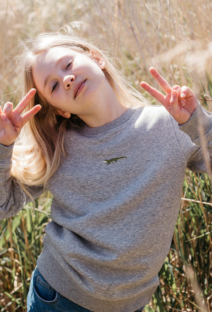 crocodile childrens sweatshirt Big Wild Thought