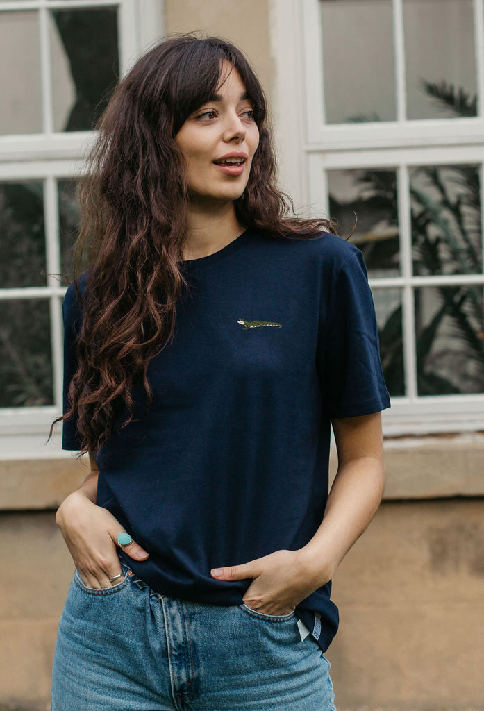 crocodile womens t-shirt Big Wild Thought