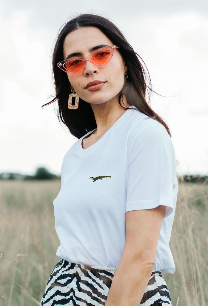 crocodile womens t-shirt Big Wild Thought