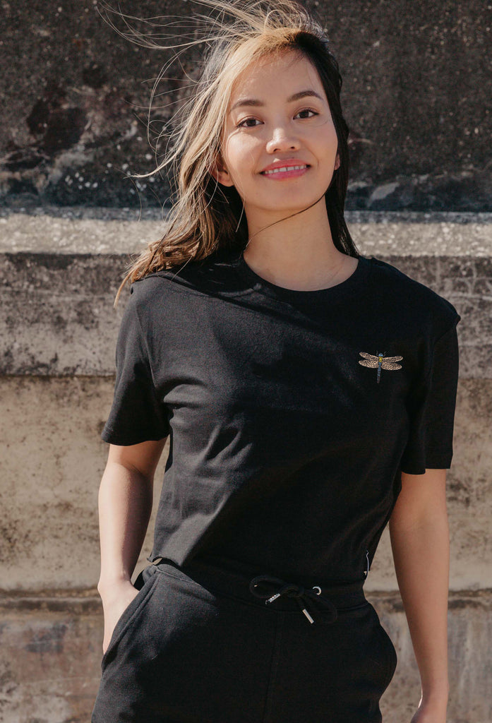 dragonfly womens cropped t-shirt Big Wild Thought