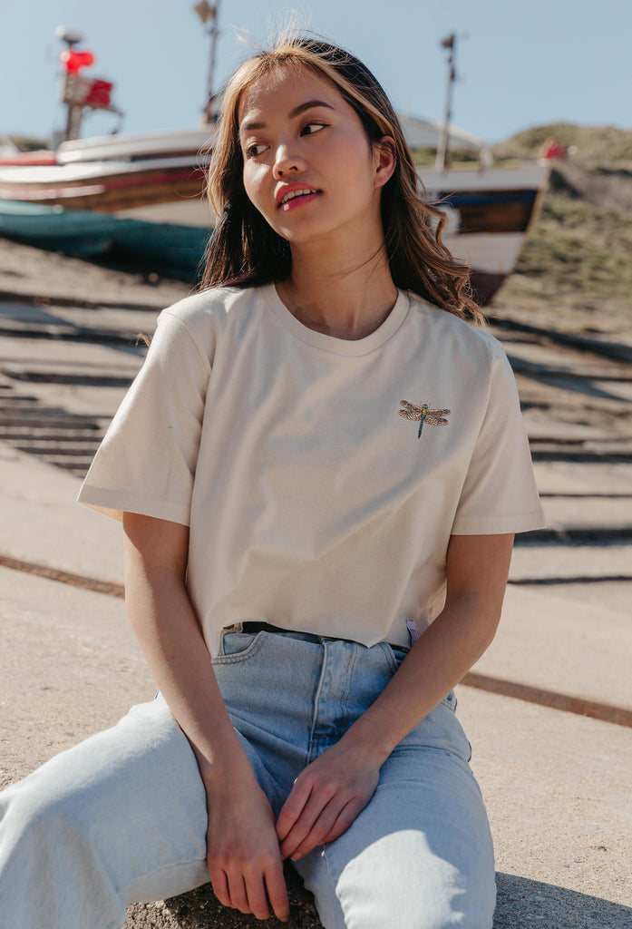 dragonfly womens cropped t-shirt Big Wild Thought