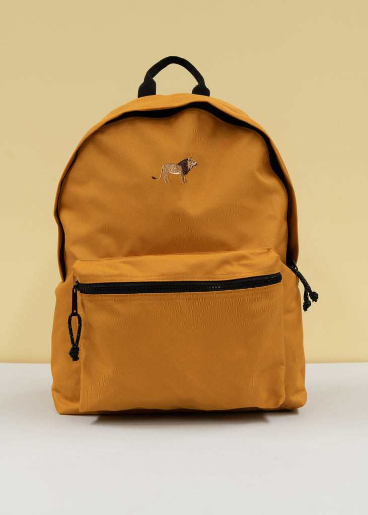 lion recycled backpack Big Wild Thought