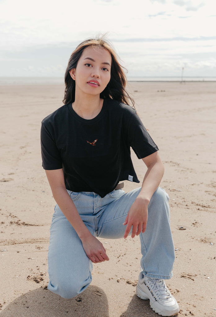 eagle womens cropped t-shirt Big Wild Thought