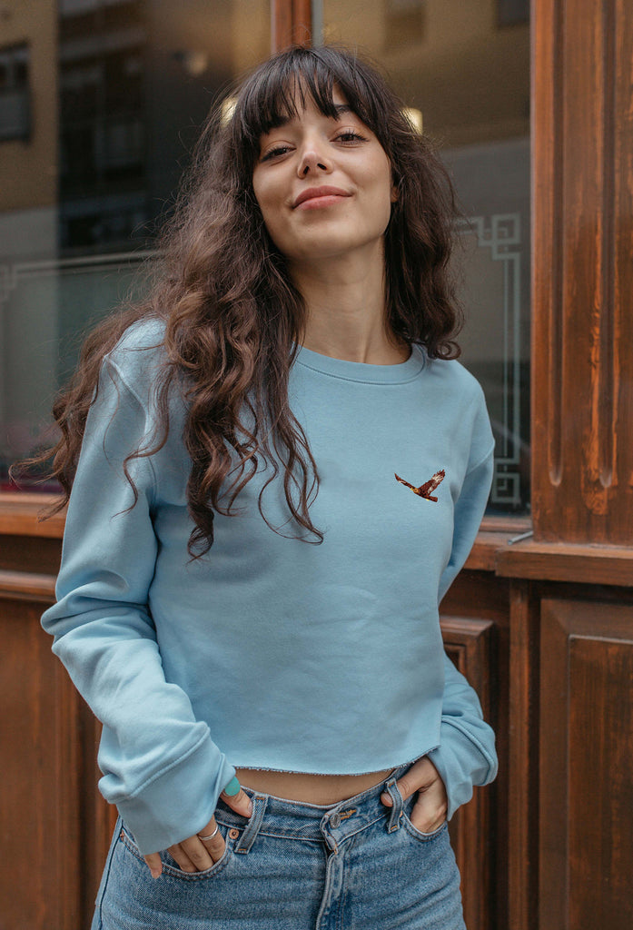eagle womens cropped sweatshirt Big Wild Thought