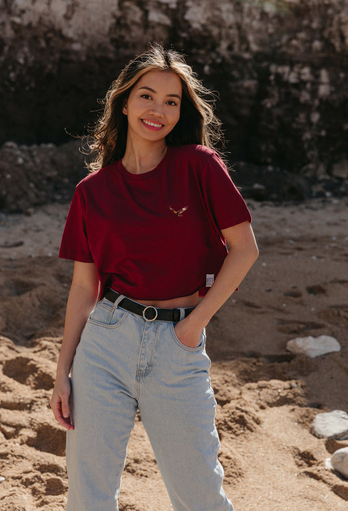eagle womens cropped t-shirt Big Wild Thought