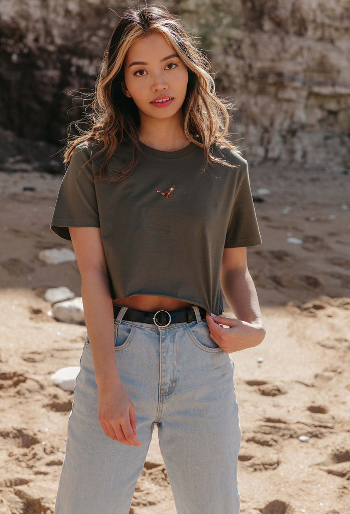 eagle womens cropped t-shirt Big Wild Thought