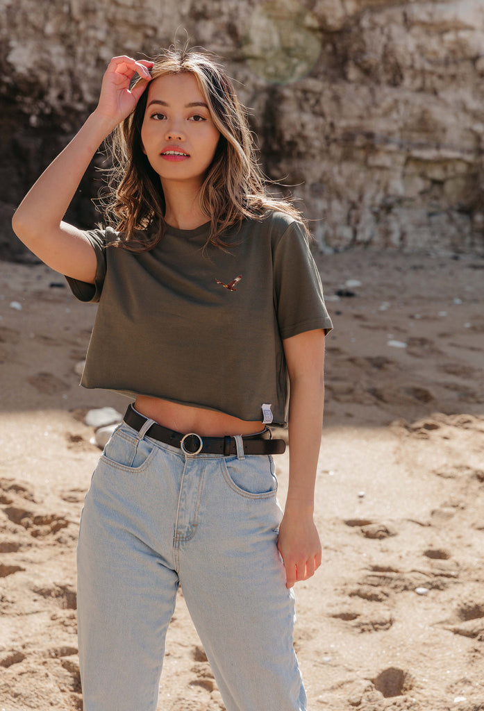 eagle womens cropped t-shirt Big Wild Thought