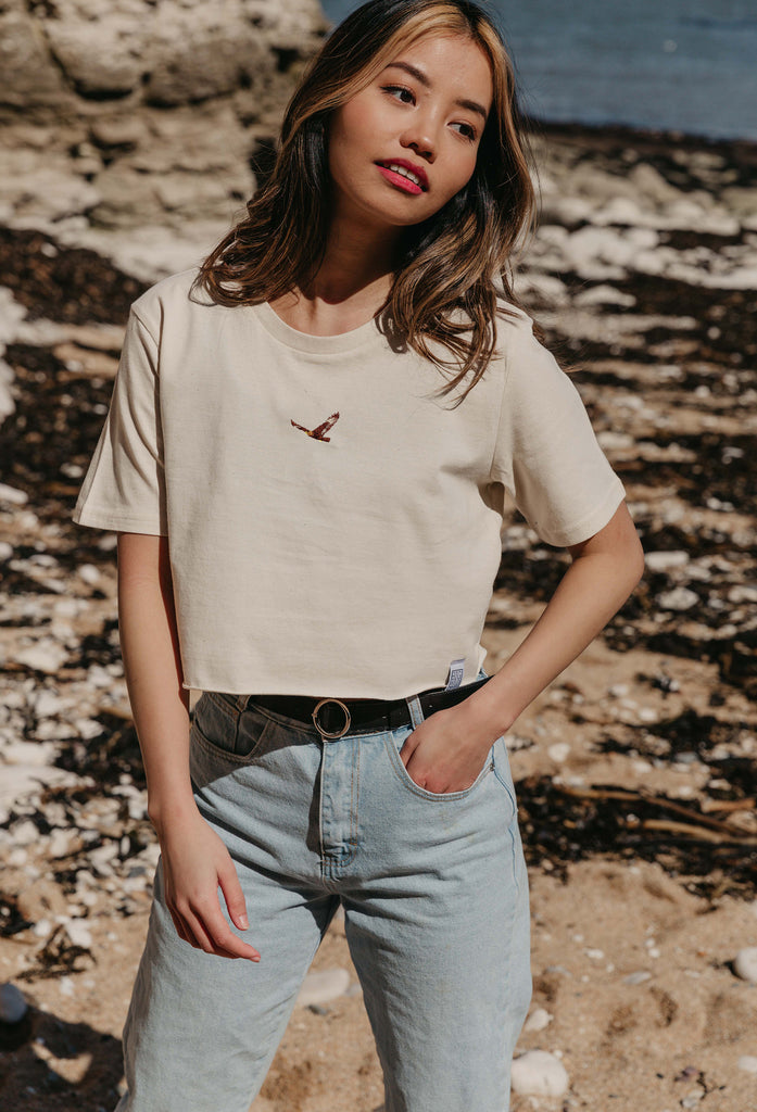 eagle womens cropped t-shirt Big Wild Thought